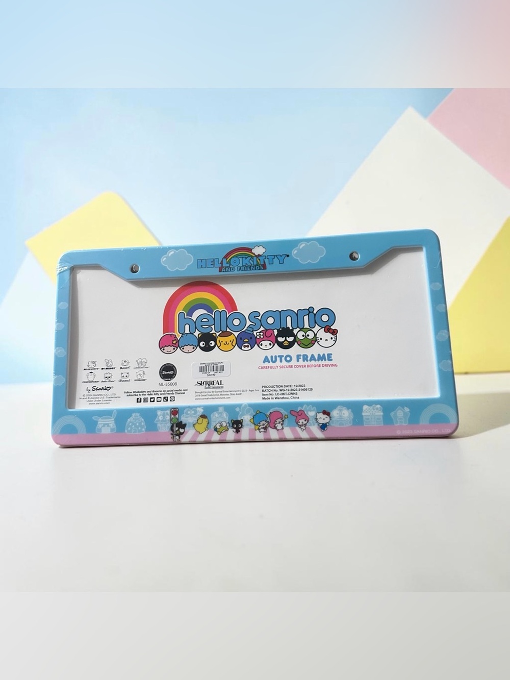 Sanrio Hello Kitty Blue and Pink Auto Frame